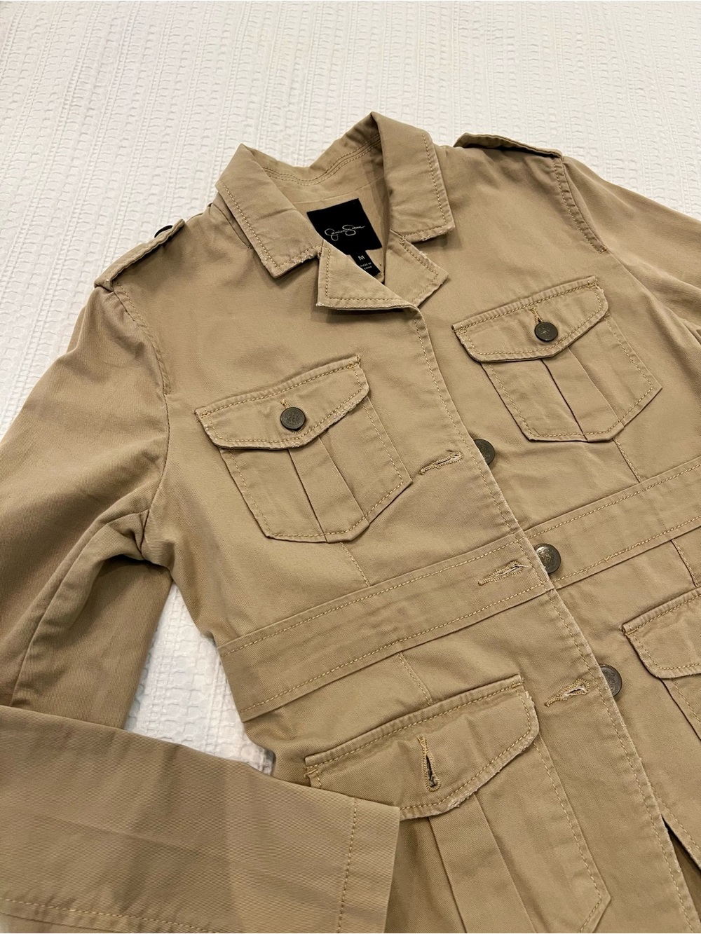 Jessica Simpson Tan Utility Jacket with Flap Pockets
